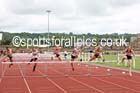 Womens under-20s 100 metres hurdles, EAP International Combined Events, Hexham Northumberland. Photo: David T. Hewitson/Sports for All Pics